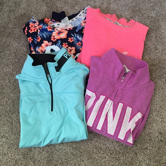 4 PINK sweaters