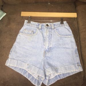 High-Waist Jean Cuff Short