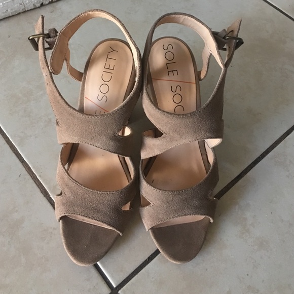 Sole society block heels sandals