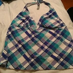 Plaid bathing suit top :)