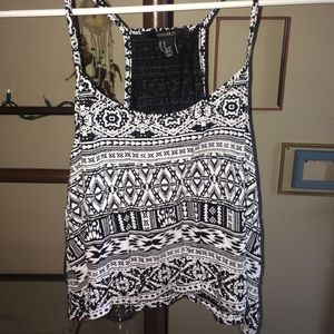 Forever 21 Tribal Print Crop Top