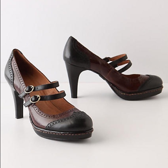 Schuler & Sons Anthropologie Wingtip Mary Janes