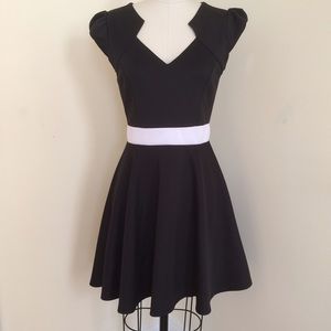 Black and white dress.