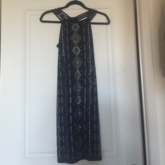 White House Black Market Navy Sexy sheath Dress