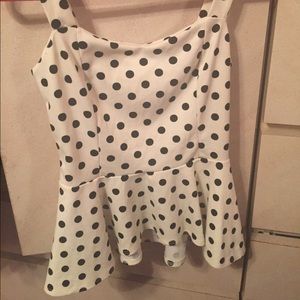 Peplum Polka dot Tank
