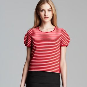 French Connection Fast Suki Red/White Stripe Top