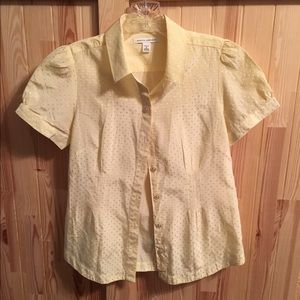 Yellow BR silk blouse