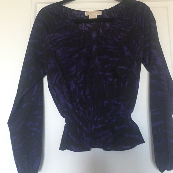 Michael Kors Purple and Black Blouse