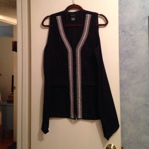 Hand beaded cotton pullover