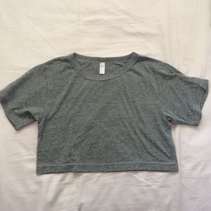 American Apparel Gray Cropped T-Shirt