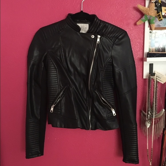 Zara leather jacket
