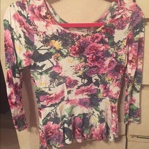 Floral Peplum Shirt