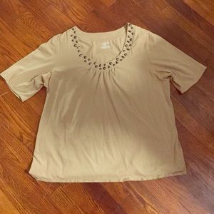 Jewels on collar top