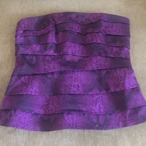 White House Black Market Exotic Purple Bustier