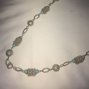 2" teal necklace