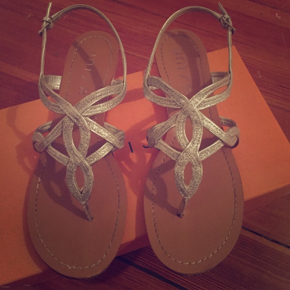 Silver sparkly sandals