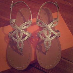 Silver sparkly sandals