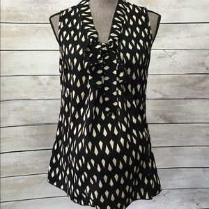 Cream and black maternity top