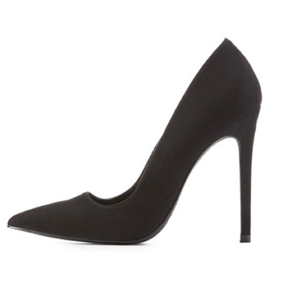 Charlotte Russe Faux Suede Pointed Toe Pumps