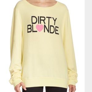 Wildfox pale yellow dirty blonde sweatshirt-L
