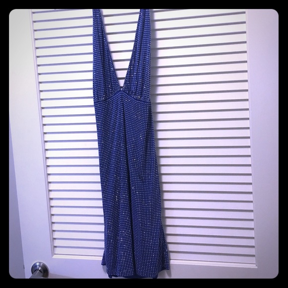 Bebe sparkle mini dress blue