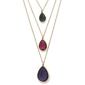 Faux Gem Layered Necklace