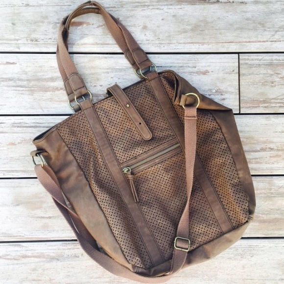 American Eagle leather tote bag