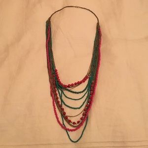 Multicolored layered necklace