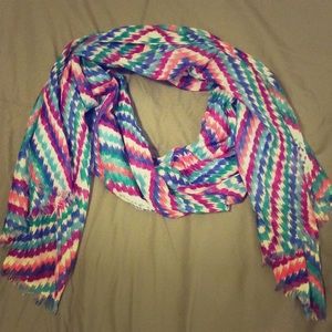 Charming Charlie chevron printed scarf