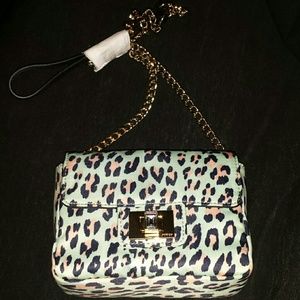 Juicy couture cross body mint leopard