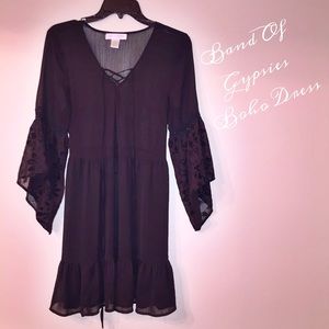 Band of Gypsies Boho Black Dress
