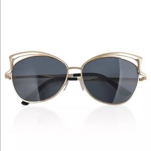 NWT Vintage Gold + Black Cat Eye Sunglasses