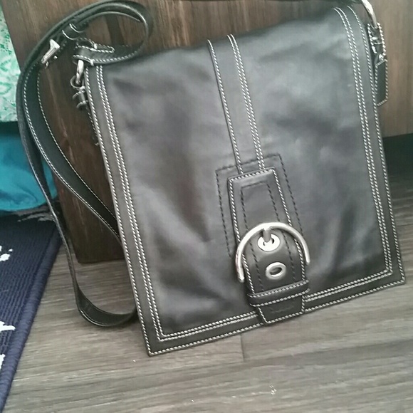 Classic black Coach crossbody