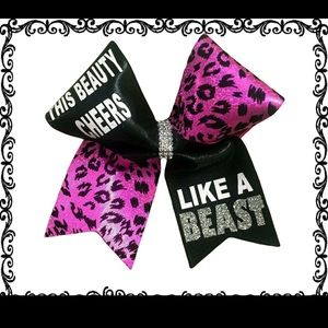 This beauty cheers like a beast cheer bow