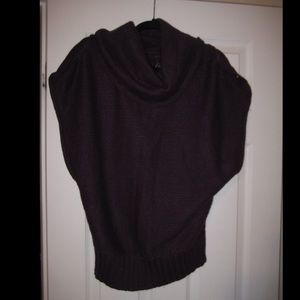 Dark Purple Short Sleeve Sweater