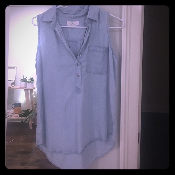 Light wash denim shirt