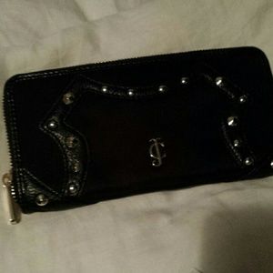 Juicy couture zip wallet leather and nylon