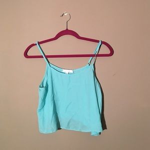 Turquoise Crop Tank Top