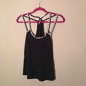 Daisy Outlined Racerback Tank Top