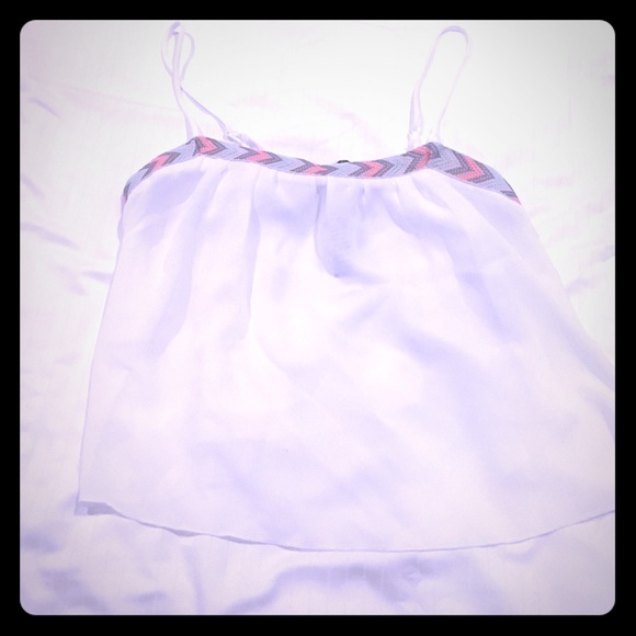 LA hearts white crop cami