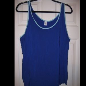 Blue with turquoise trim Tanktop