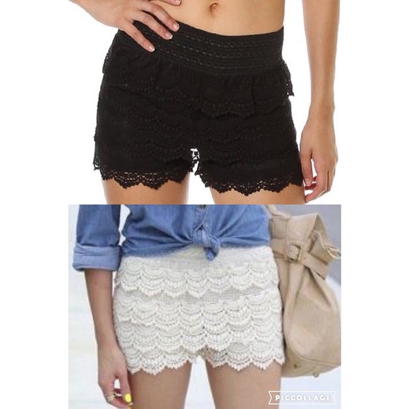 2 Crotchet Lace Shorts