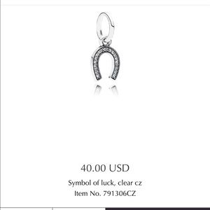 Pandora Horseshoe Charm