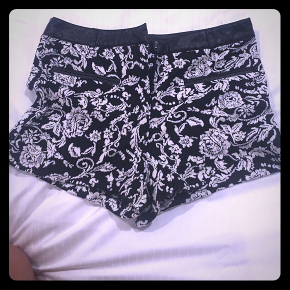 Black and cream shorts