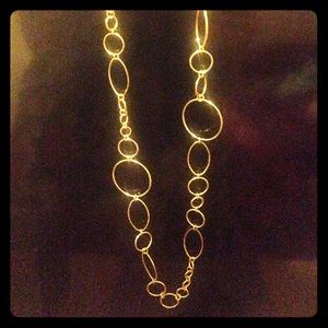 Beautiful gold hoop chain necklace