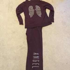 victoria secret XL boyfriend pant zipped hoodie XL