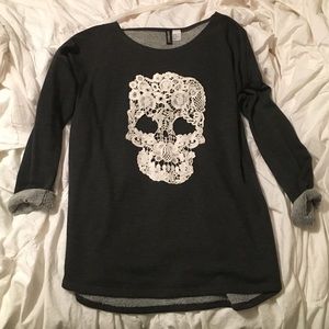 H&M Skull Sweater Shirt
