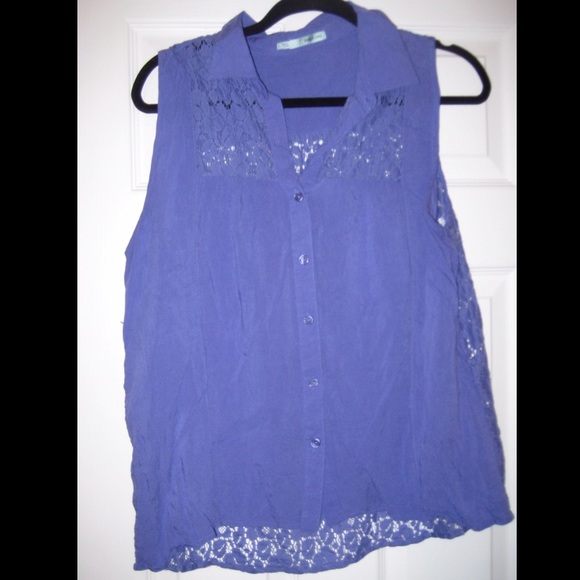 Purple Tanktop with see thru pattern back