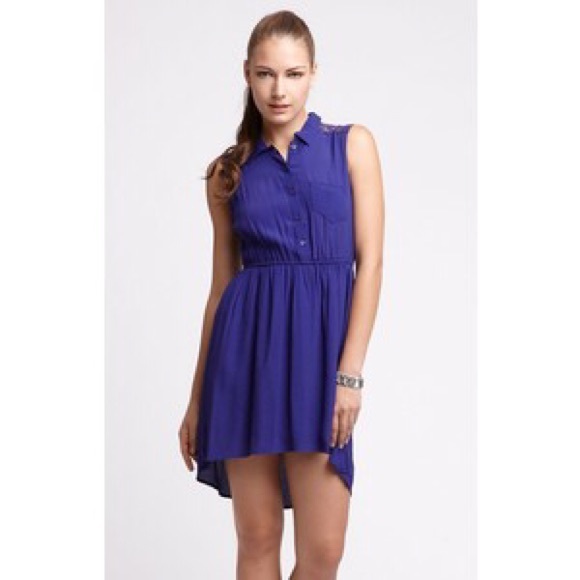 GORGEOUS PURPLE ROXY BACK LACE DRESS