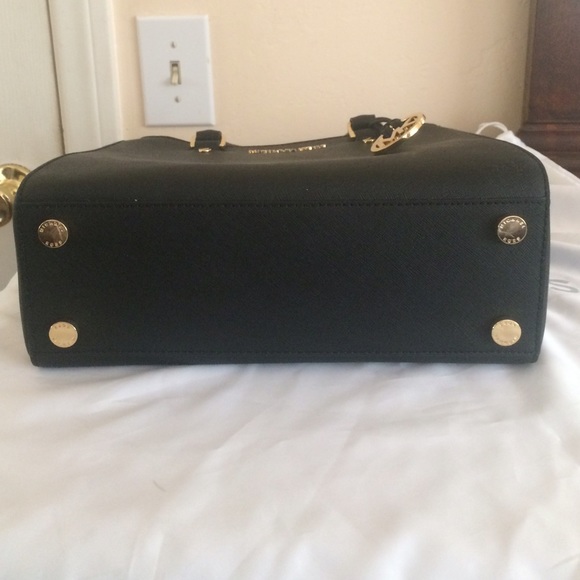 Michael Kors Black Saffiano Sutton Satchel Bag - Picture 3 of 4